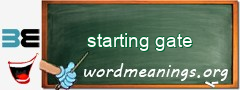 WordMeaning blackboard for starting gate